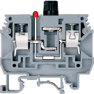 Elmex Fuse Terminals-Block,KUF 10D, Product Type: KUF 10D, Conductor Size: 10 sq mm, Current Rating: 0, Pitch: 12 mm (0.47 Inch), Width: 66 mm (2.57 Inch), Height: 55.75 mm (2.17 Inch)