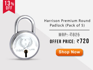 Harrison Premium Round PadlockSize: 65 mm, (Pack of 5)