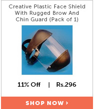 Creative Plastic Face Shield With Rugged Brow And Chin Guard, Size: 14 Inch x 6 Inch (Pack of 1)