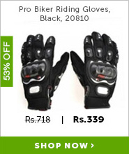 Pro Biker Riding Gloves Black 20810