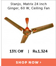 Stanjo,     Matrix 24 inch Ginger, 60 W, Ceiling Fan (Pack of 1)