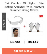 3M Combo Of Stylish Bike Riding Goggles With Accedre Summer Riding Gloves, 28252 (Pack of 1)