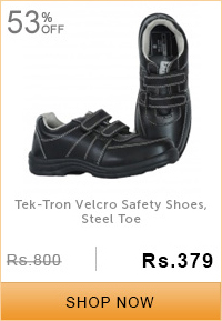 Tek-Tron Velcro Safety Shoes, Steel Toe