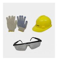 Safety Kit: Helmet,Eyewear,Gloves